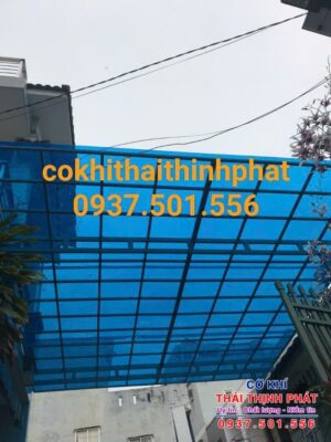 Thi công mái poly giá rẻ tại Dĩ An